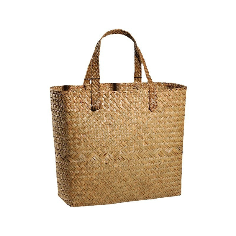 Premium Handwoven Natural Storage Tote Stornfield
