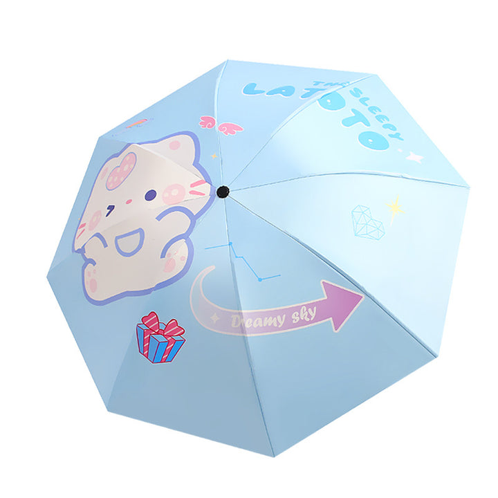 Women Folding Umbrella with Cute Animal Design Stornfield