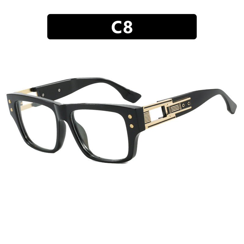 Women’s trendy square sunglasses with elegant gold decorative structure Stornfield