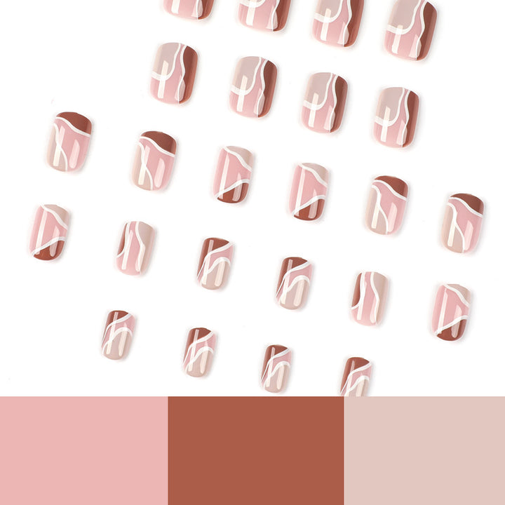 Elegant Nail Art with Geometric Design Stornfield