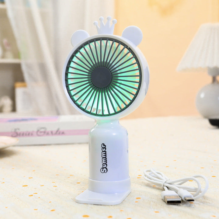 Women's Portable Hand Fan with Cute Ears Stornfield