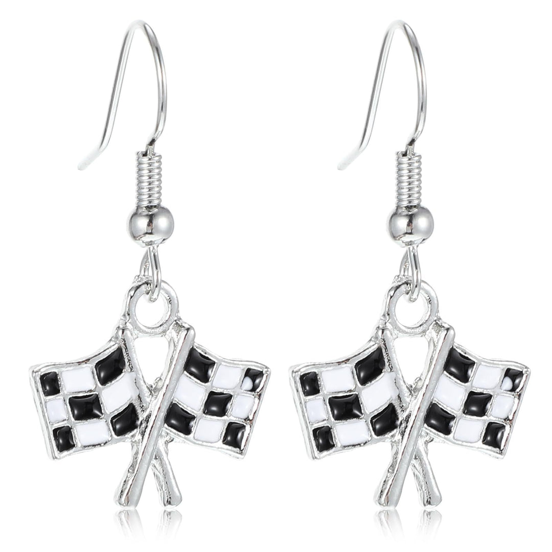 Modern Geometric Enamel Hoop Earrings Stornfield