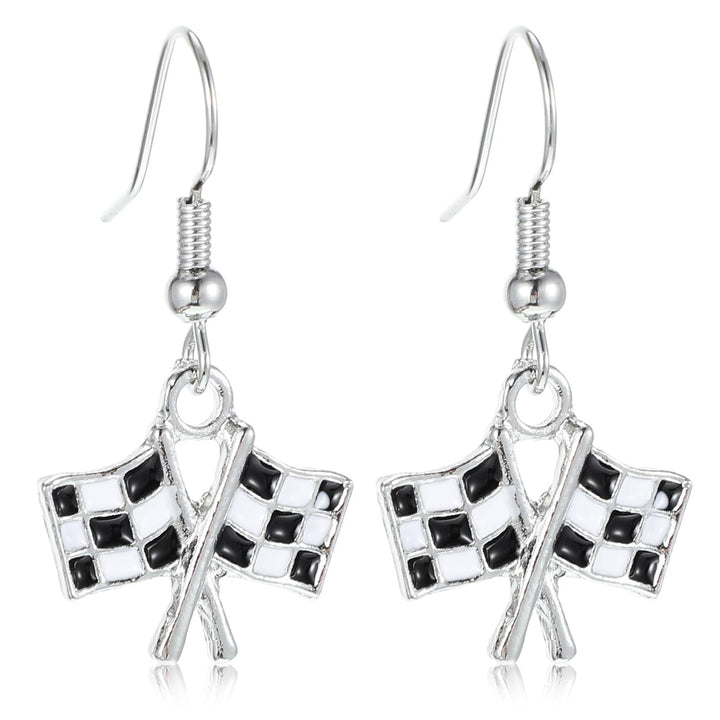 Modern Geometric Enamel Hoop Earrings Stornfield