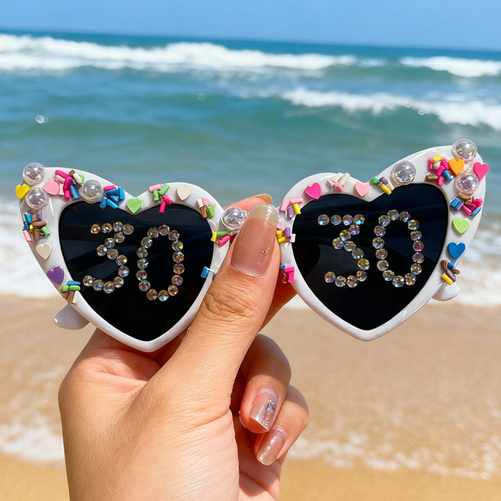 Fun Heart-Shaped Celebration Sunglasses Stornfield
