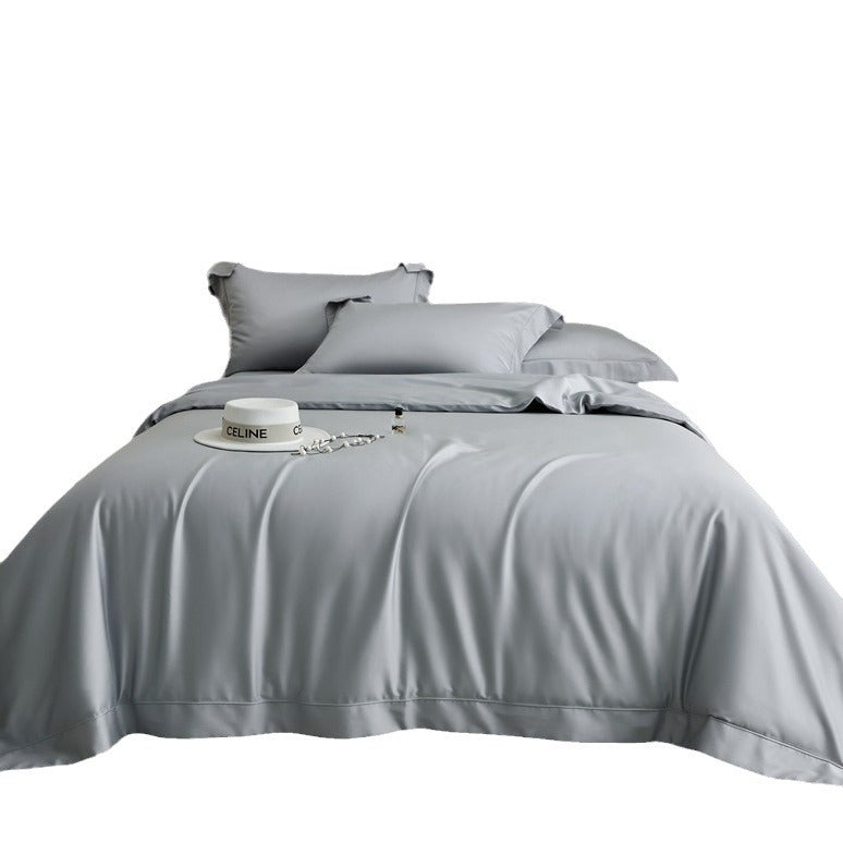 Luxury Sateen Duvet Cover Bedding Set with Hidden Zipper and Pillow Shams