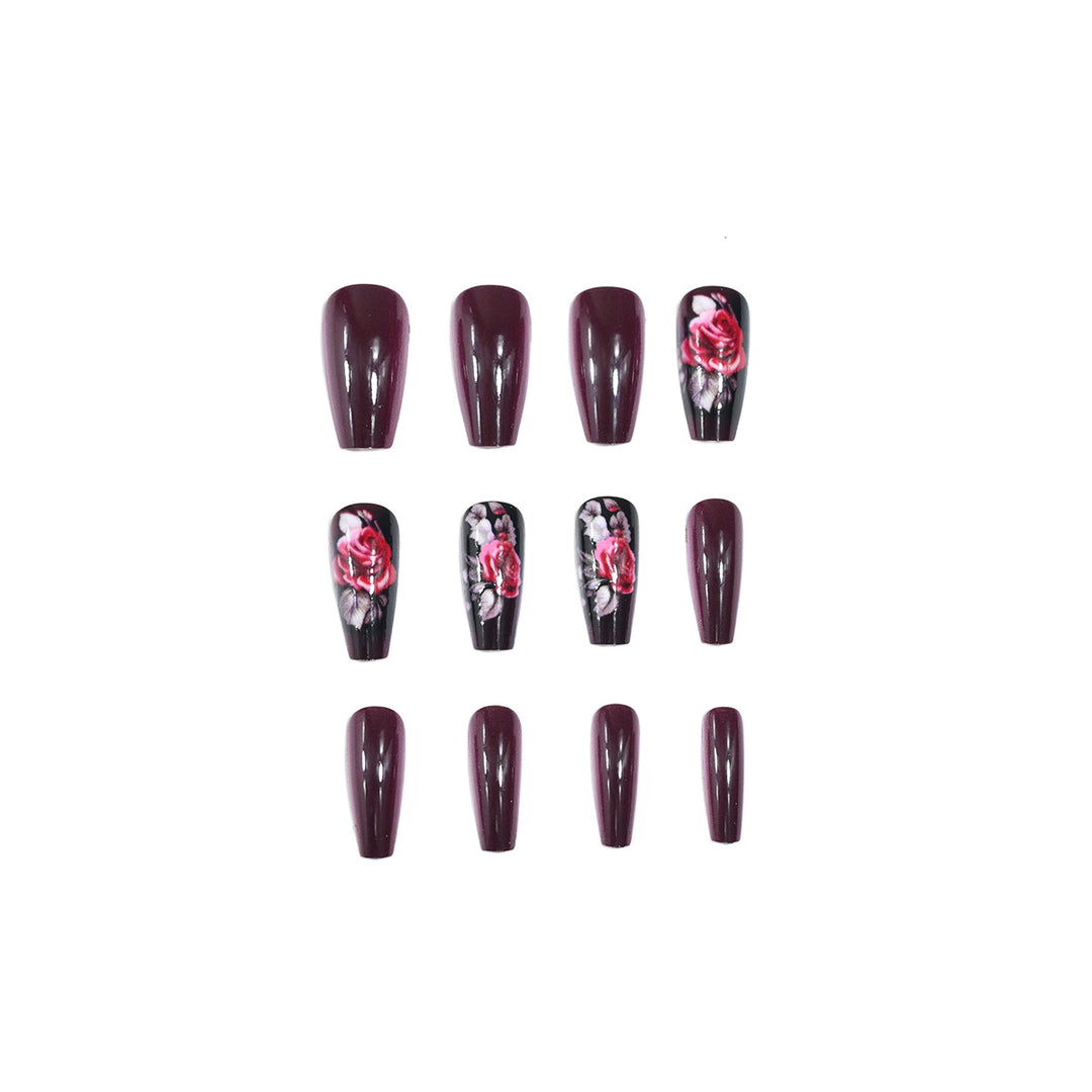 Artistic Floral Design Nail Extensions  1792407634