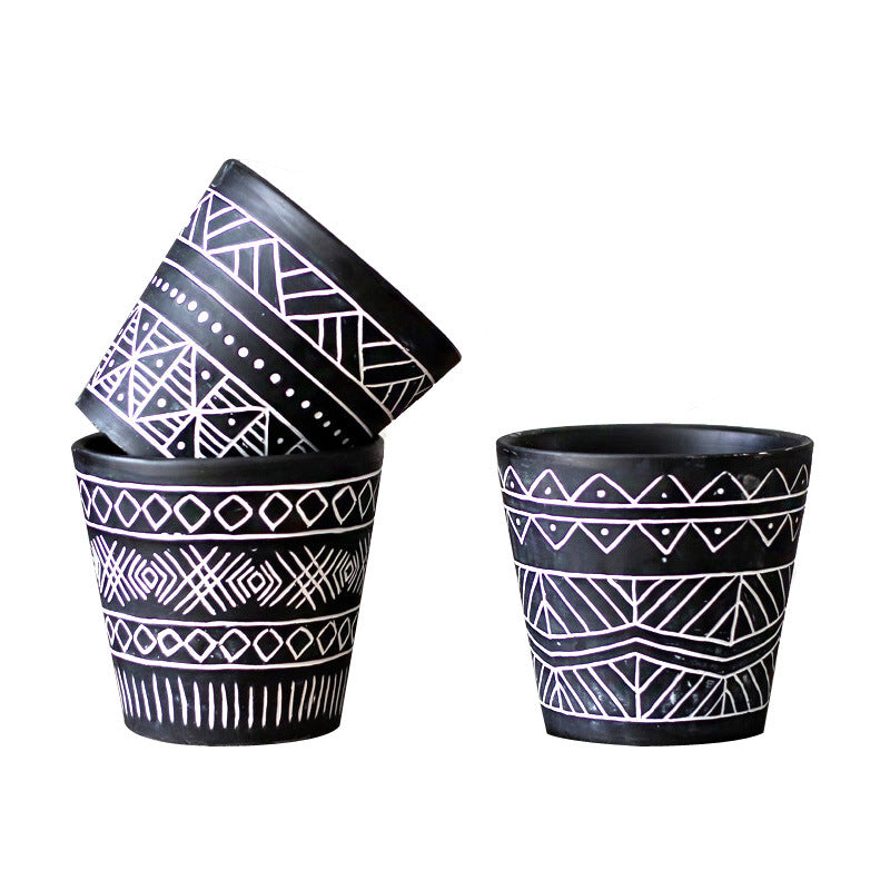 Decorative plant pots in Ethno style Stornfield
