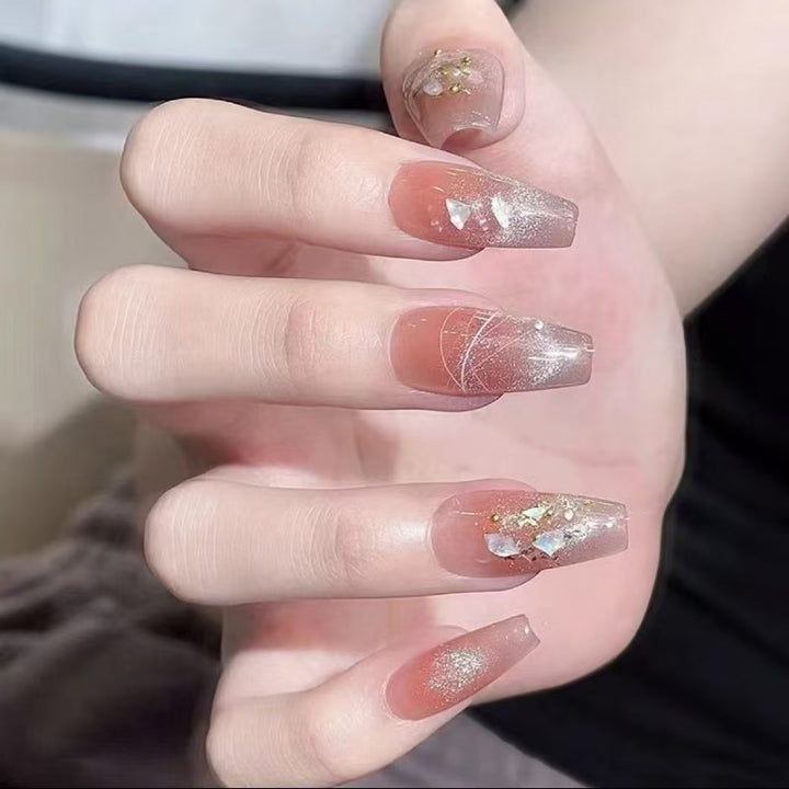 Artistic nails with glitter accents Stornfield