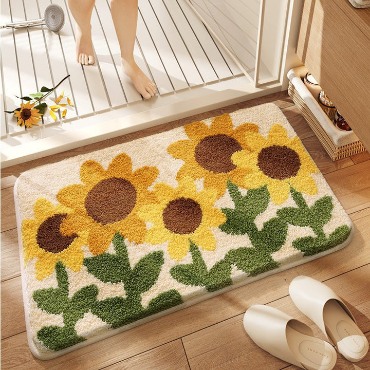 Floral Design Bath Mat Stornfield