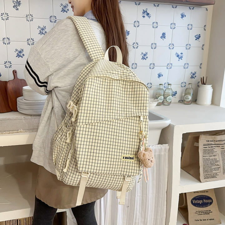 Stylish Grid Pattern Backpack Stornfield