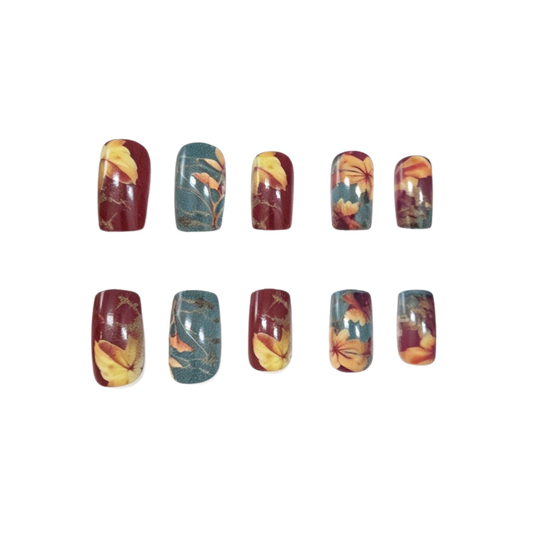Artistic Autumn-Themed Nail Art Enhancements Stornfield