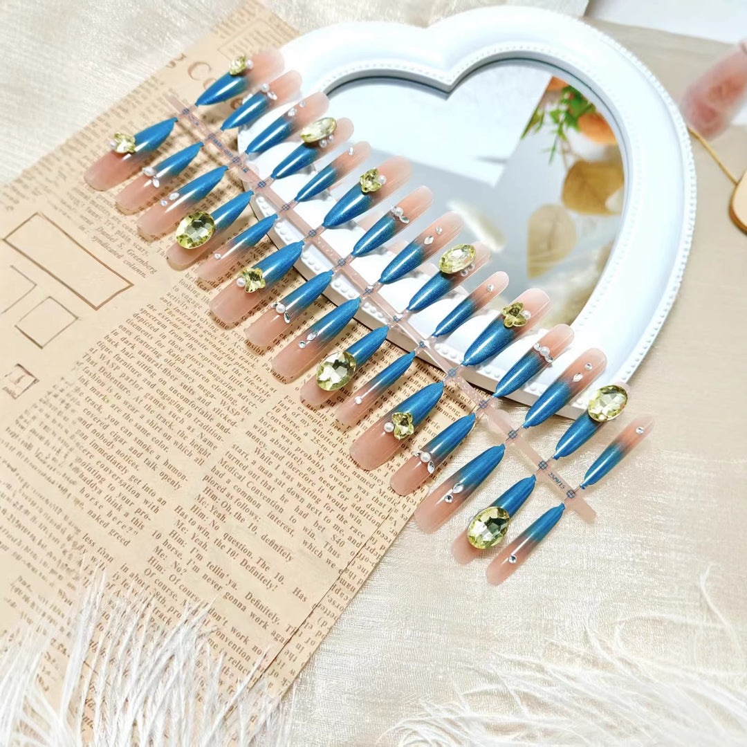 Artificial Nails in Elegant Stiletto Style with Sparkling Accents Stornfield