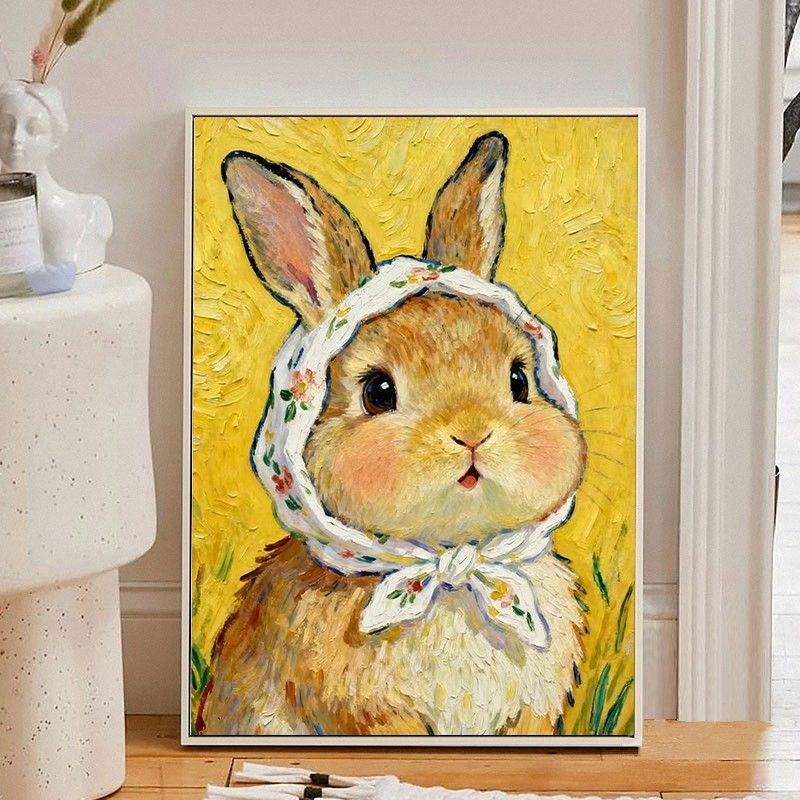 Whimsical Bunny Canvas Art Print Stornfield