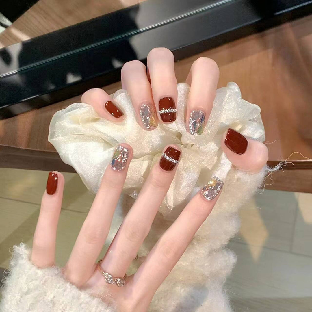 Artistic Nail Art Extensions with Floral Accents Stornfield