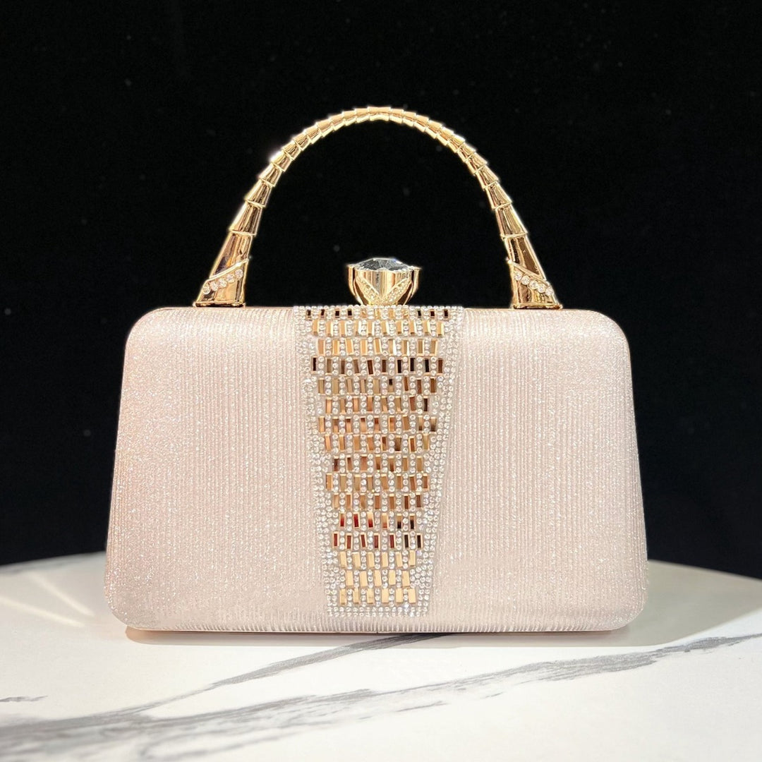 Sparkling Crystal-Embellished Handbag