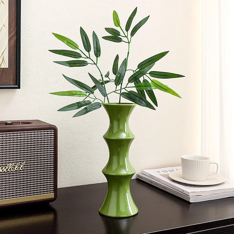 Contemporary Bamboo-Style Vase