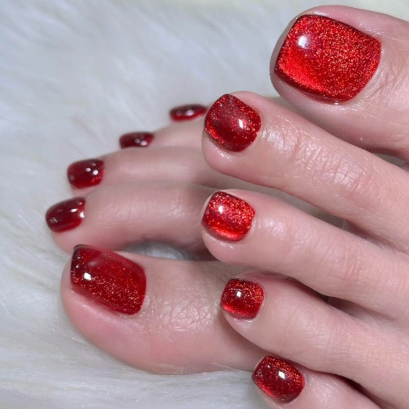 Glittering Pedicure Press-On Toenails Stornfield