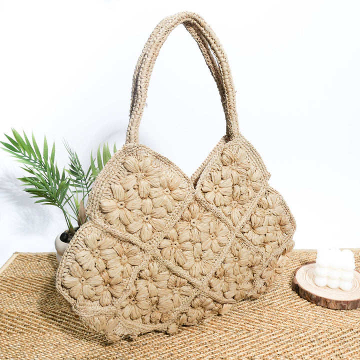 Handcrafted crossbody bag with floral decorative embroidery Stornfield