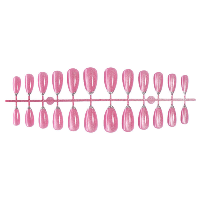 Artificial nail set with an elegant glitter finish and natural look Stornfield