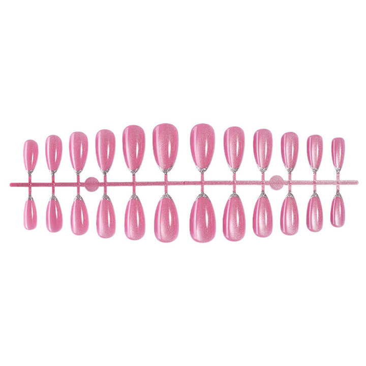 Artificial nail set with an elegant glitter finish and natural look Stornfield
