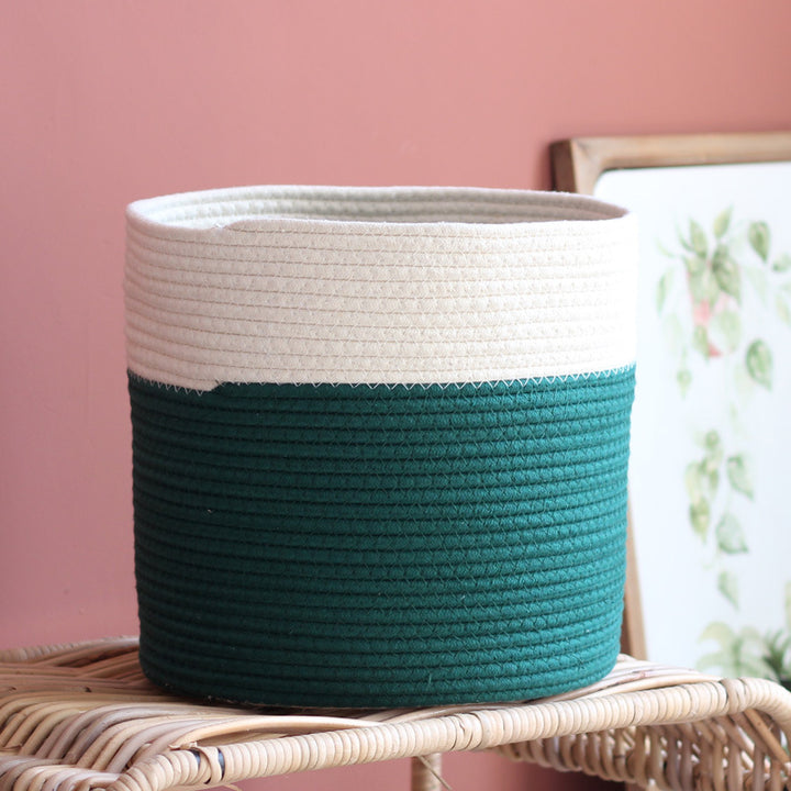 Handcrafted cotton storage basket Stornfield