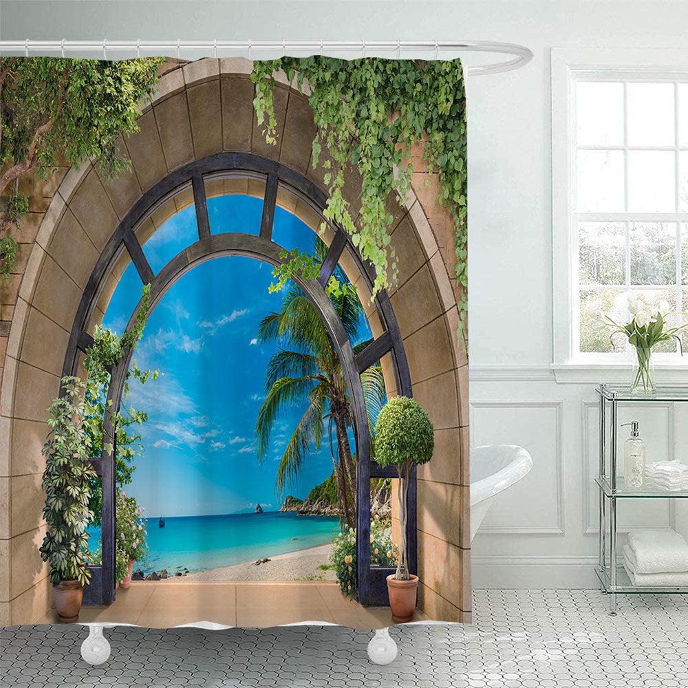 Coastal Escape Shower Curtain Stornfield