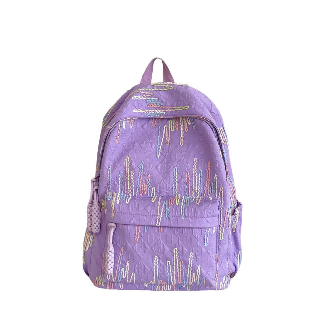 Patterned Backpack with Additional Compartments Stornfield