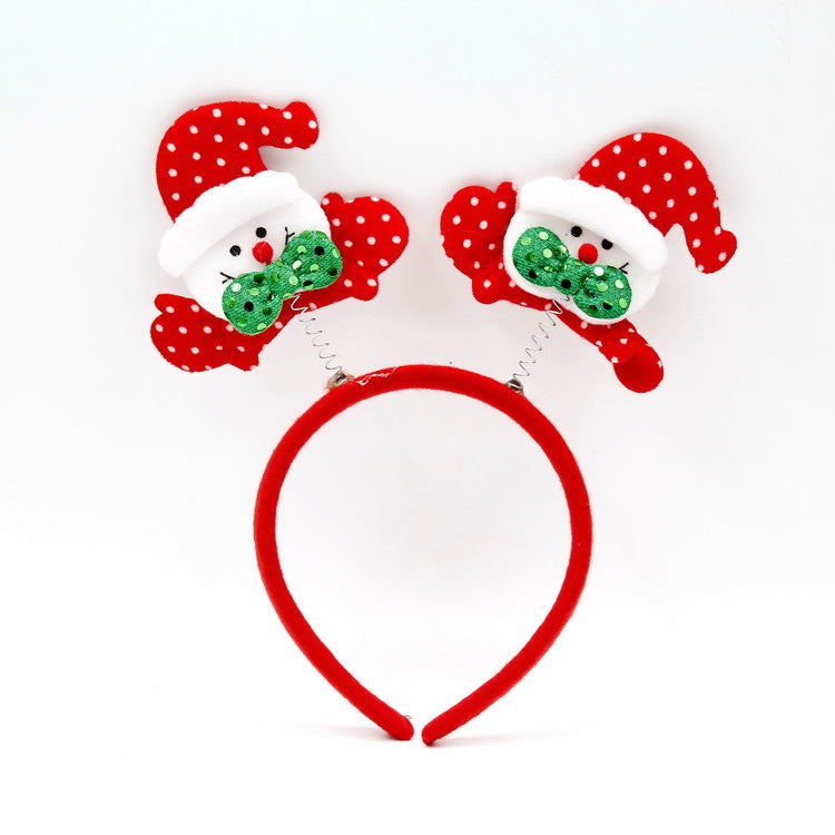 Festive Christmas headband with fun Santa figures