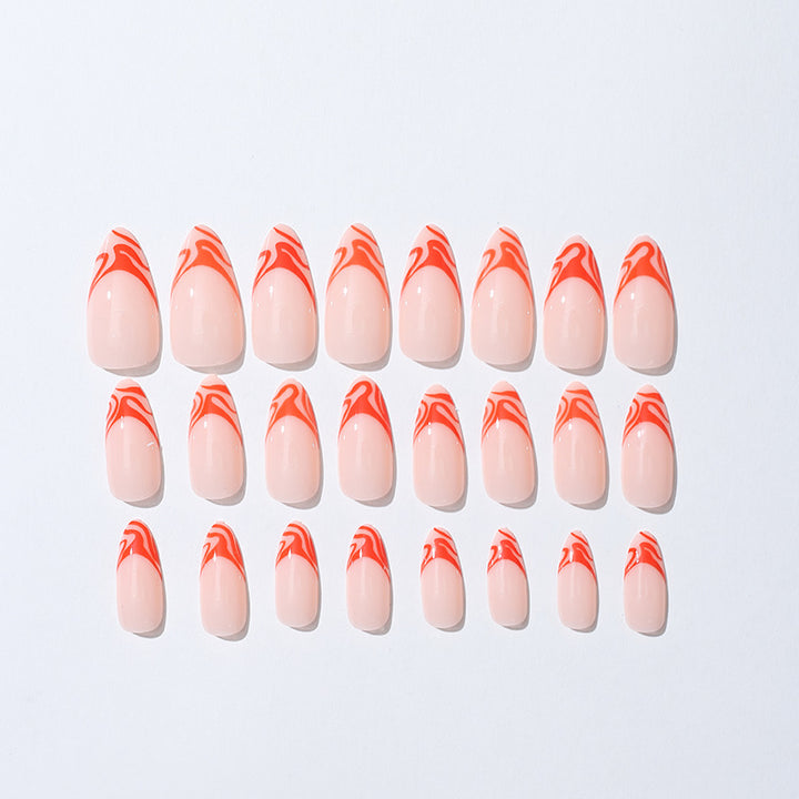 Artistic Flame-Design Press-On Nail Kit Stornfield