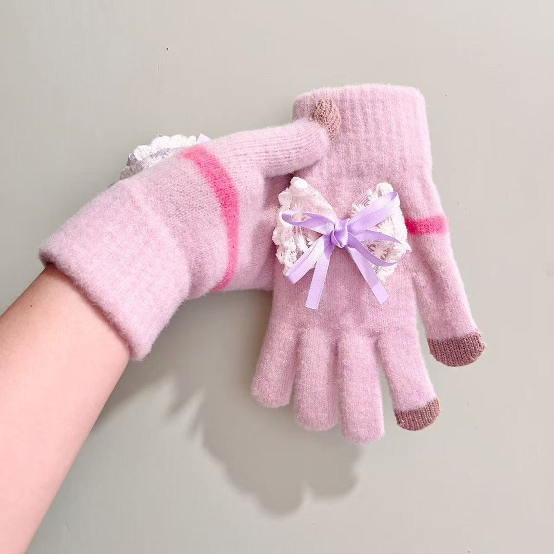 Butterfly Embellished Touchscreen Gloves Stornfield