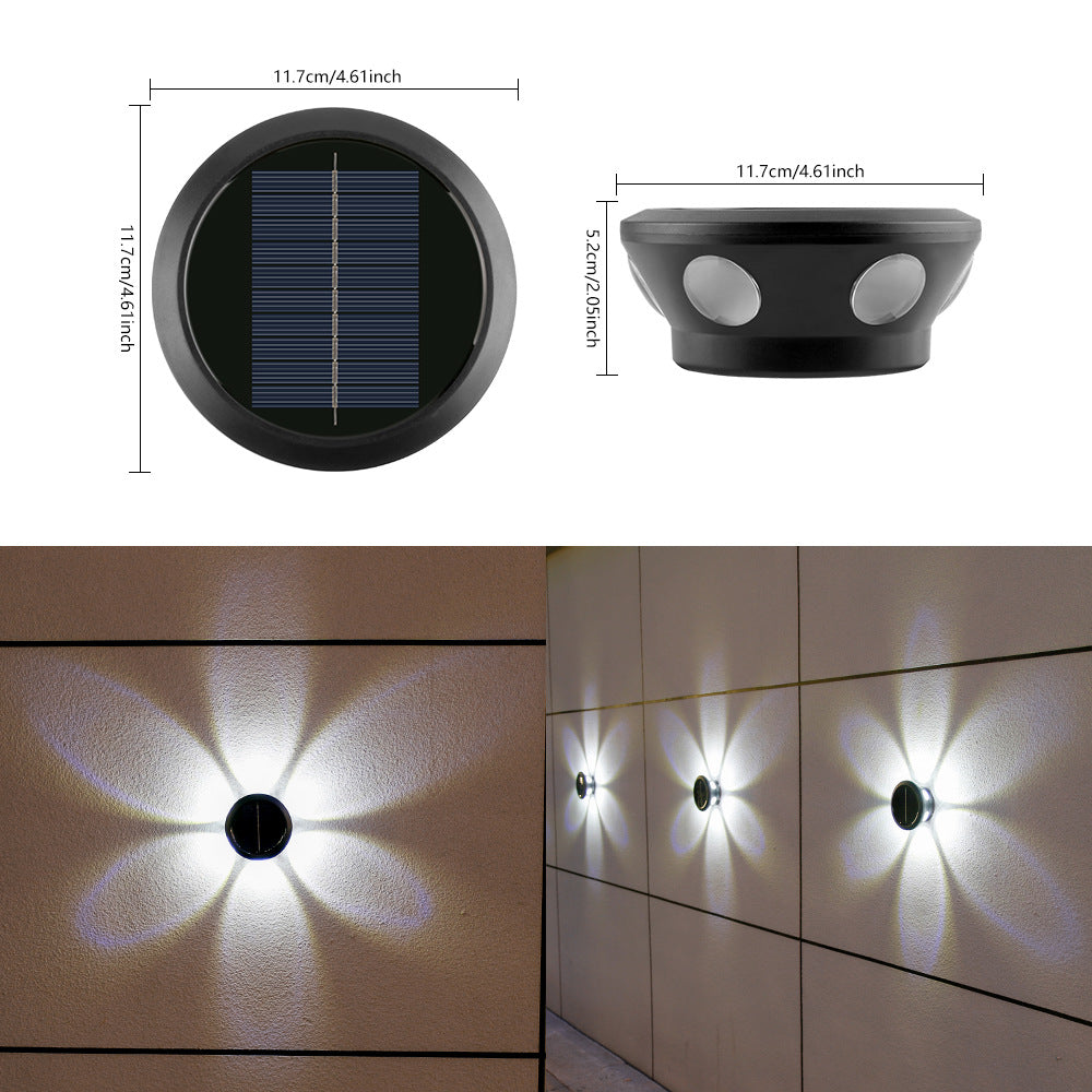 Outdoor Solar Wall Light Multi-Beam LED Decorative Accent Stornfield