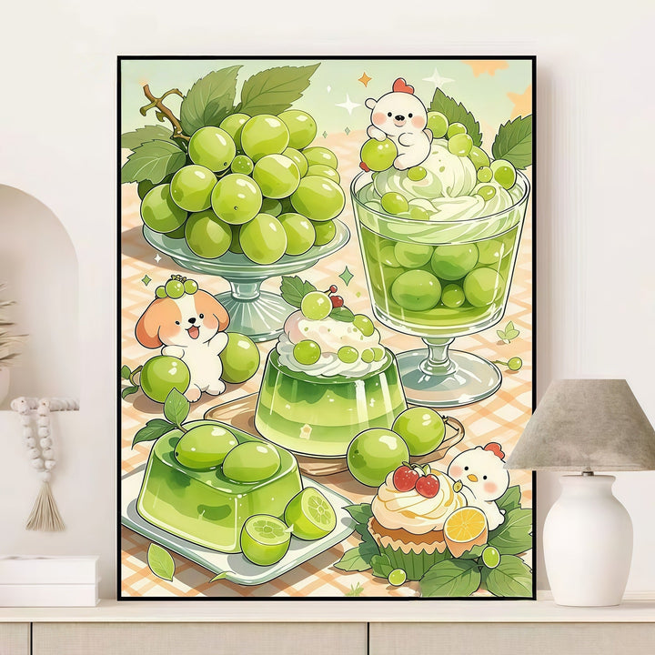 Fruity Dessert-Themed Canvas Art Print Stornfield