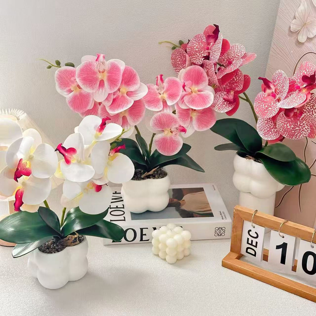 Artificial Orchid Arrangement for Home Decor and Indoor Display