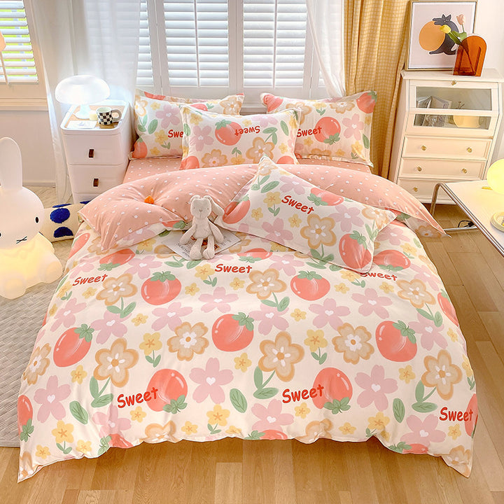 Whimsical Floral Pattern Bedding Set