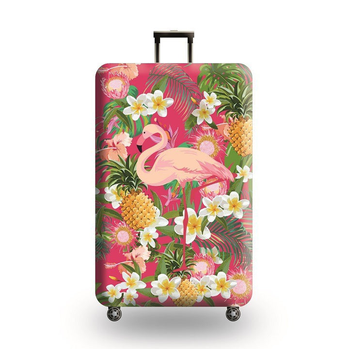 Unisex hard-shell luggage with artistic flamingo motif Stornfield