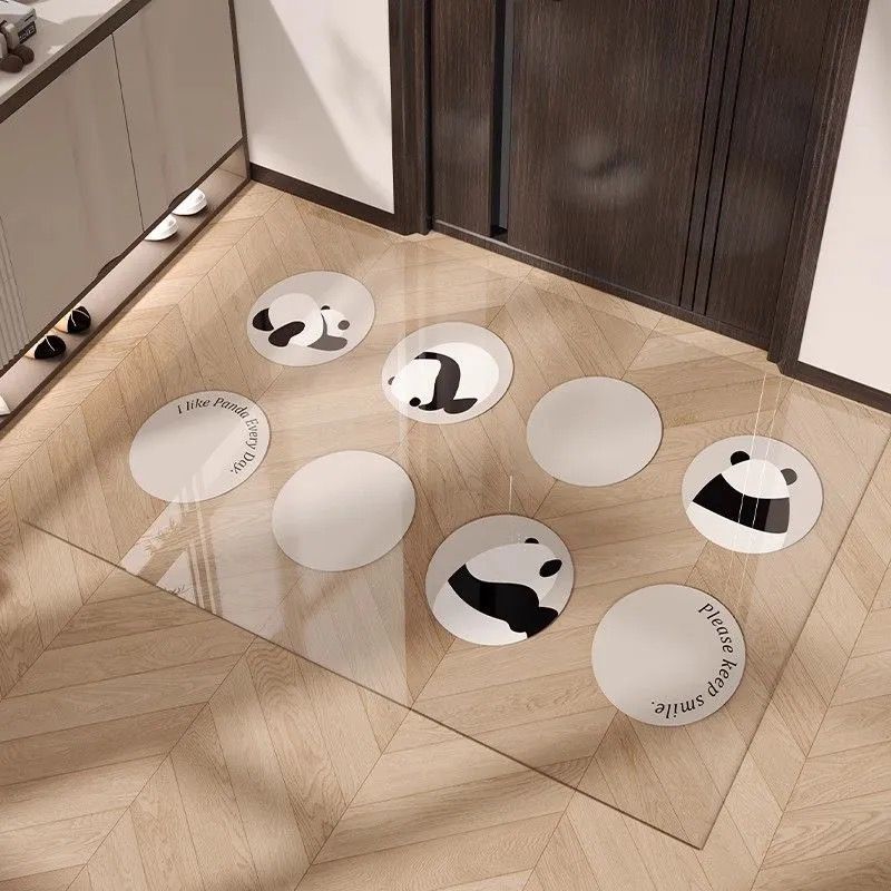 Playful Smiley Face Decorative Mat