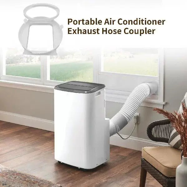 Unisex universal size universal window fan adapter with circular exhaust collar and quick release flange for portable air conditioners Stornfield