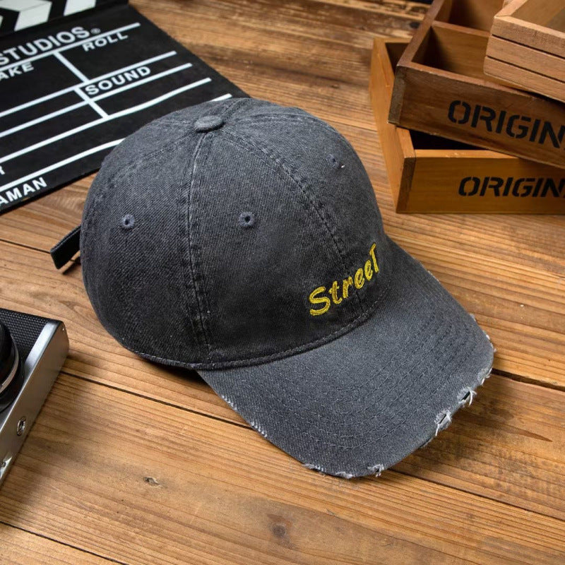 Women's Distressed Denim Baseball Cap Stornfield 1784084141
