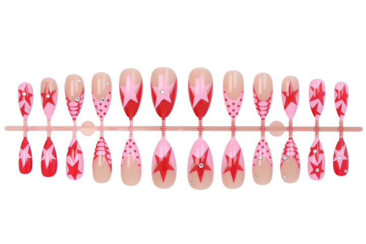 Nail art set with creative star and heart designs Stornfield