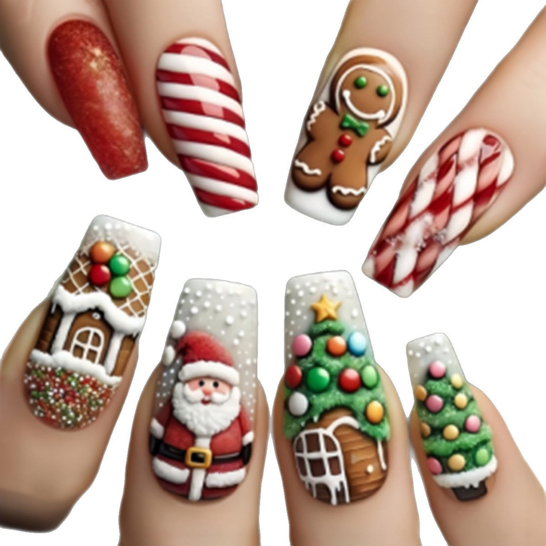 Creative nail art set with Christmas designs Stornfield