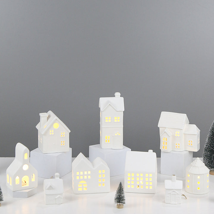 Ceramic House-Shaped Tea Light Holder Stornfeild