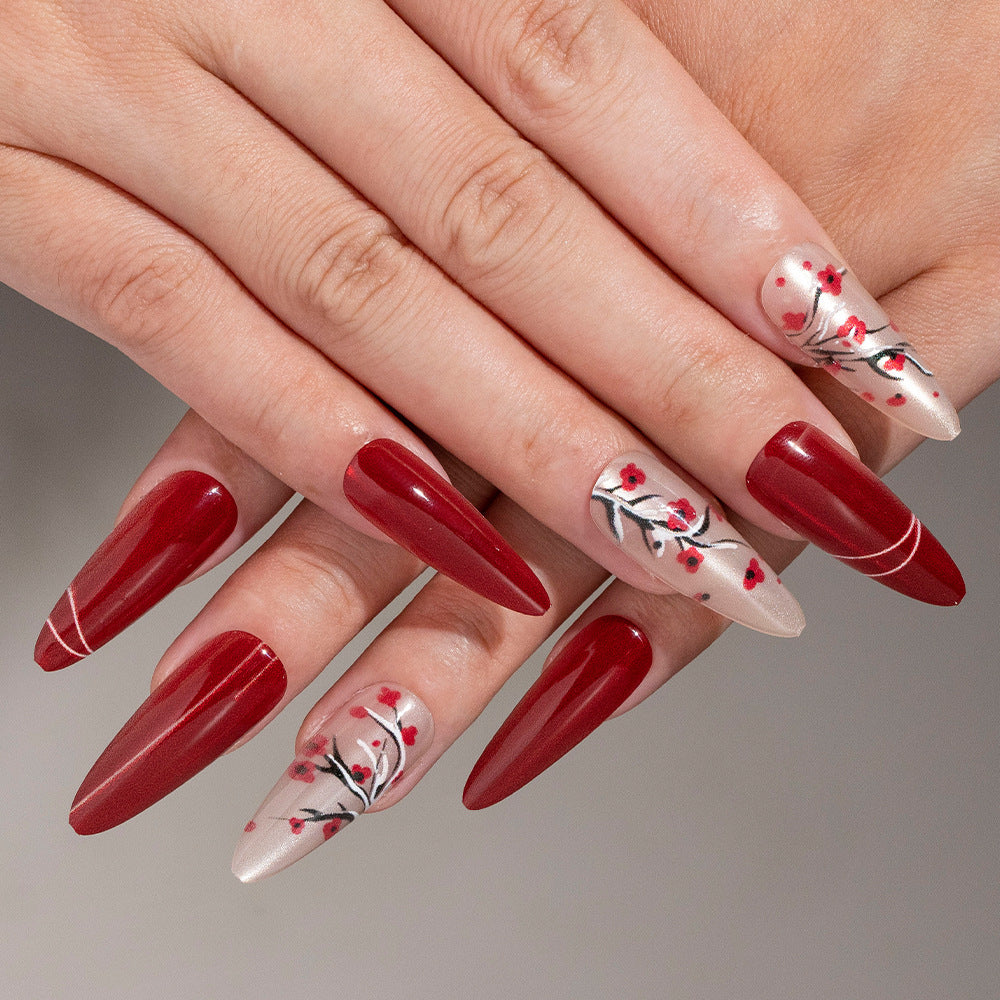 Artistic Cherry Blossom Press-On Nail Set Stornfield 1788157506