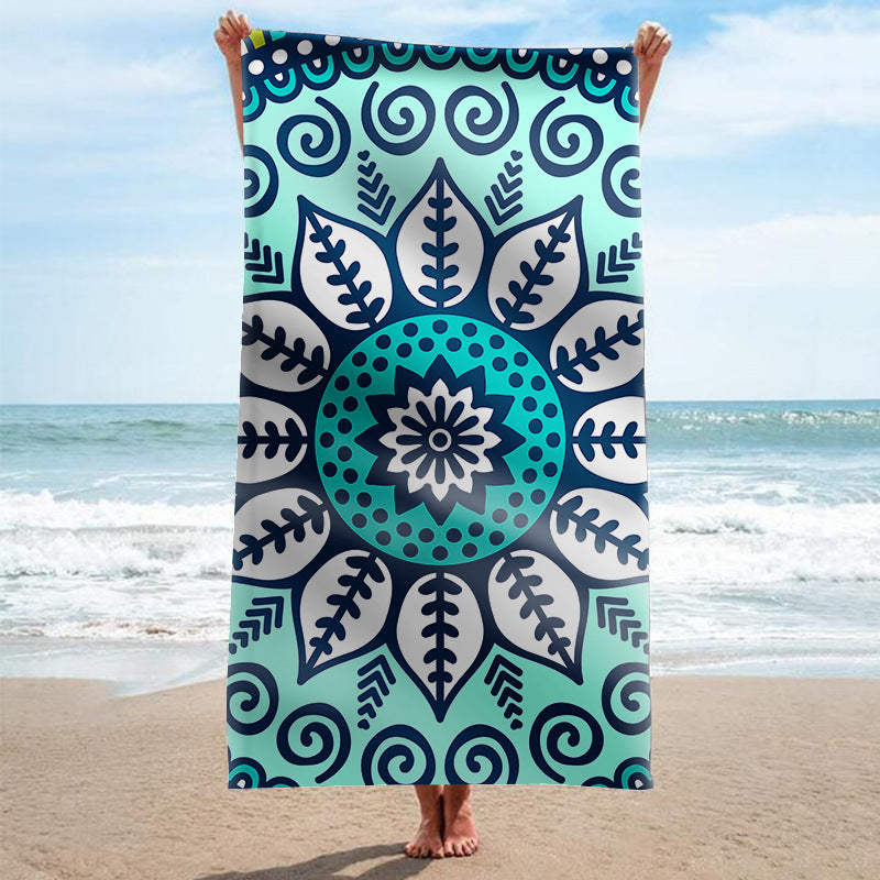 Beach towel with artistic mandala design Stornfield