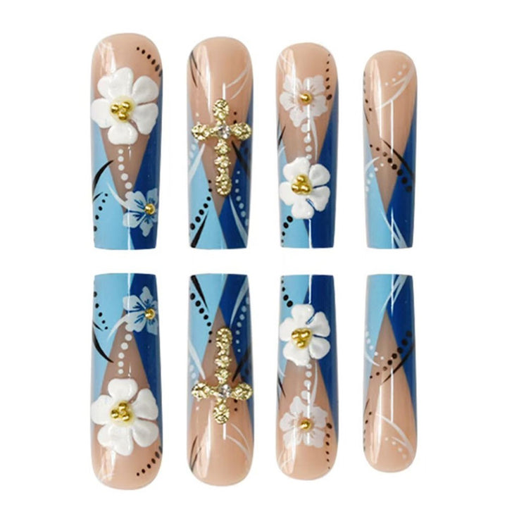 Decorative 3D Floral Nail Art Extensions Stornfield