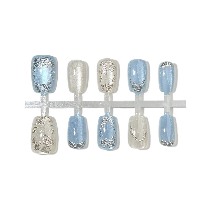 Ornate Floral Press-On Nail Art Set