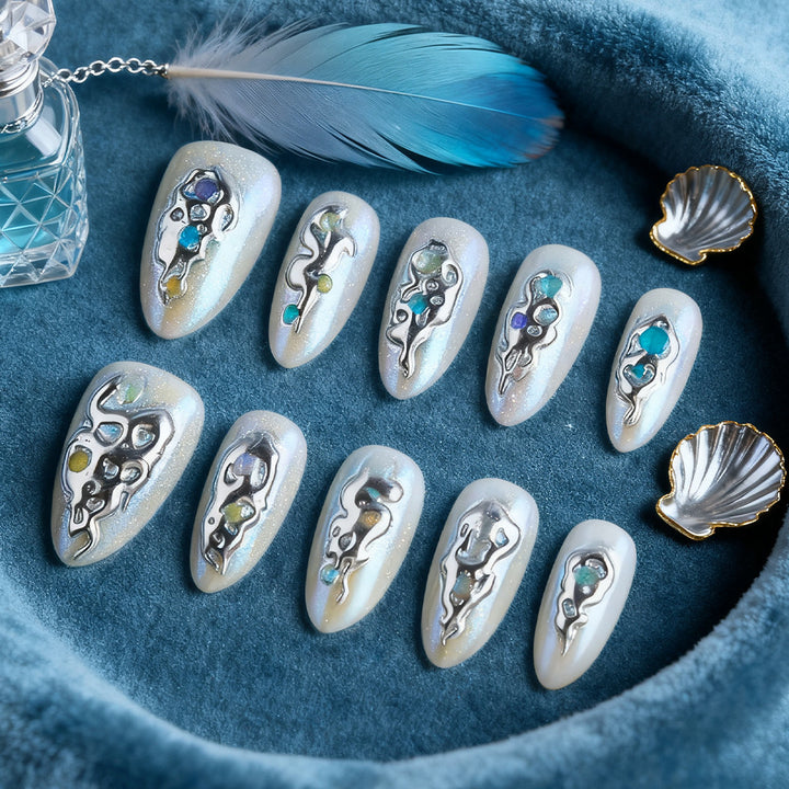 Decorative Press-On Nail Set Stornfield