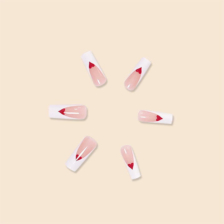 Heart Accent Press-On Nail Extensions