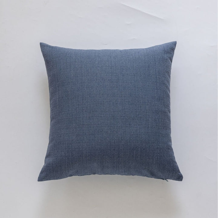 Square Natural Slub Linen Accent Cushion Cover with Welt Trim