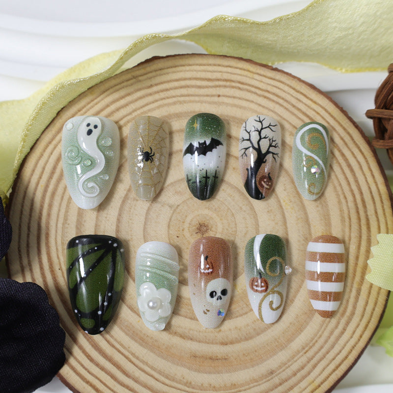 Halloween Artificial Nail Set with Creepy Designs Stornfield