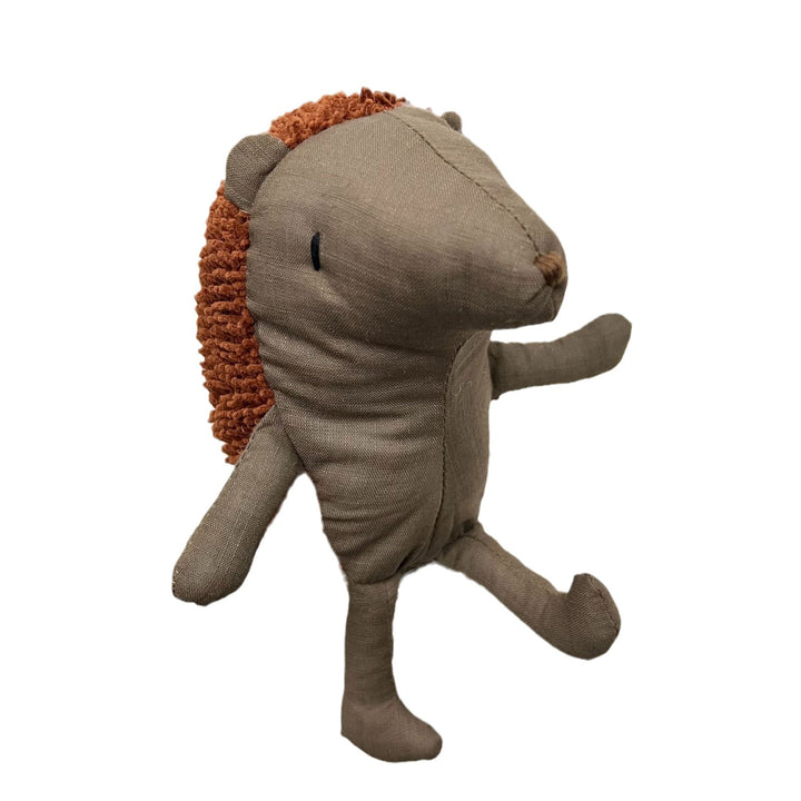 Plush Hedgehog Hand Puppet with Soft Fur and Embroidered Details
